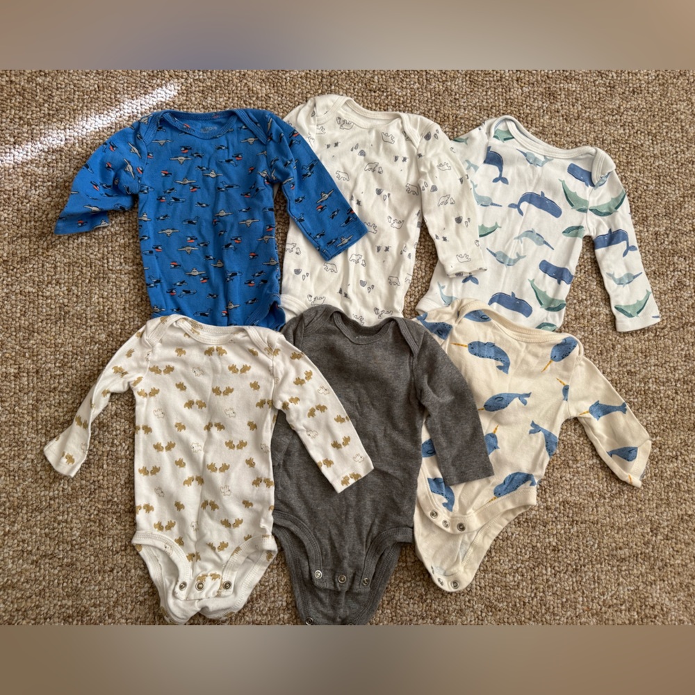 Set of Baby Onesies with Fun Prints